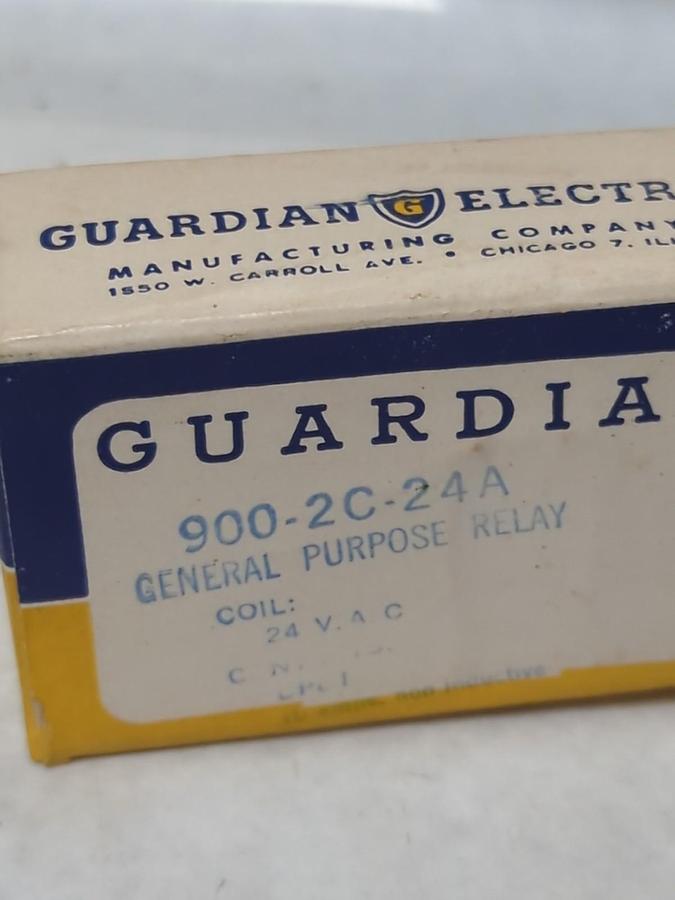 GUARDIAN,900-2C-24A,GENERAL PURPOSE RELAY 24V.A.C 10 AMP NOS