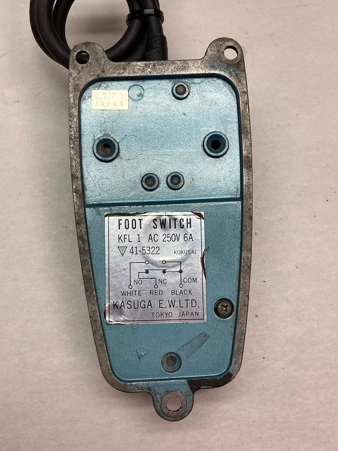 Used Kasuga,KFL-1,Foot Switch 250V 6A w/Cable