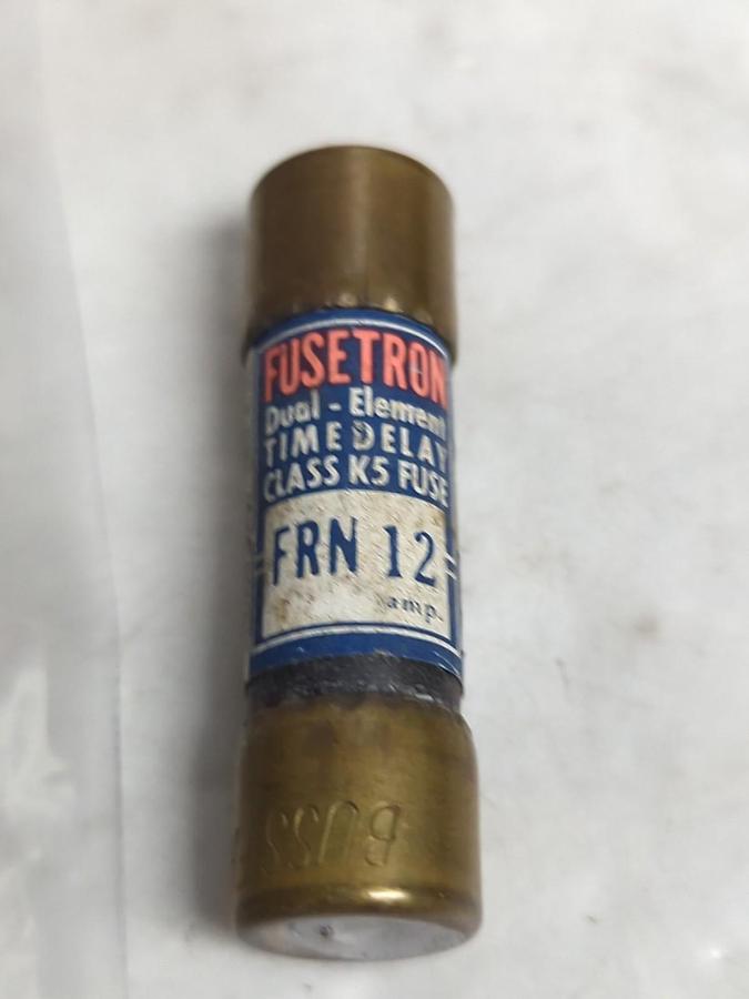 Used COOPER BUSSMANN,FRN12,FUSETRON 12 AMP FUSE LOT OF 2 PRE-OWNED