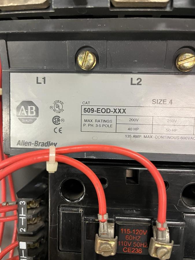 Used Allen-Bradley,2112B,Size 4 45" MCC Fused Starter Bucket 75HP