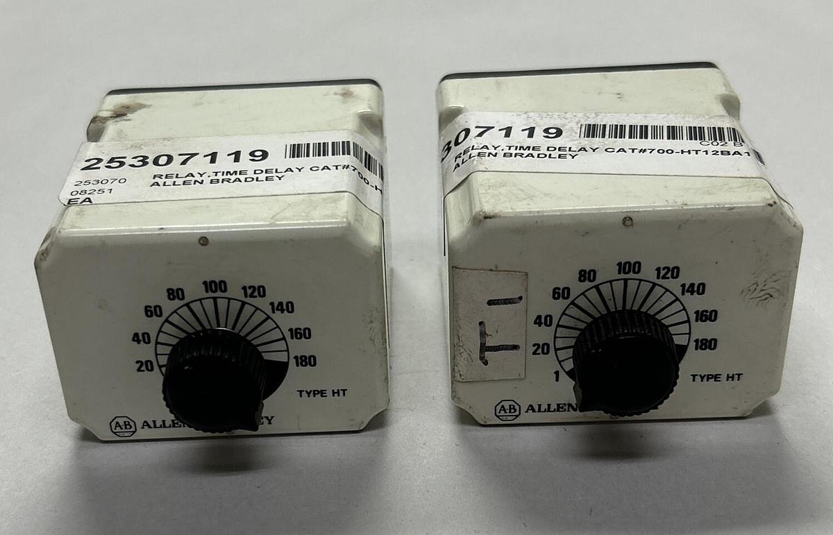 Used ALLEN BRADLEY,700-HT12BA1,SER A TIMING RELAY LOT OF 2