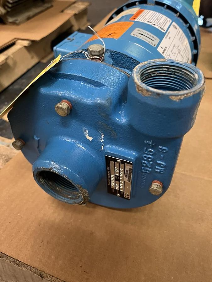 Used GOULDS,2BF21034,CENTRIFUGAL PUMP 1-1/4X1-1/2X5 3642 1HP 3450RPM 3PH