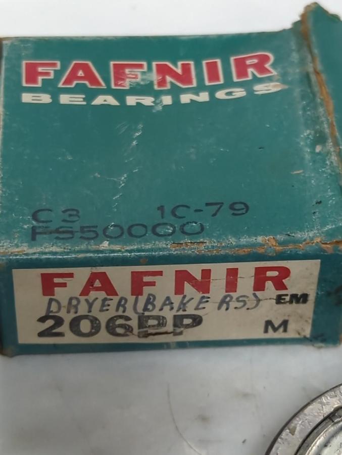 FAFNIR,206PP,DEEP GROOVE BALL BEARING NOS