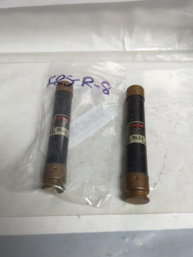 Used COOPER BUSSMANN,FRS-R-8,FUSETRON FUSE 8 AMP LOT OF 2 PRE-OWNED