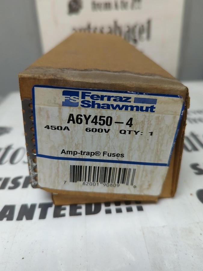 FERRAZ SHAWMUT,A6Y450-4,AMP-TRAP 450 AMP FUSE NOS