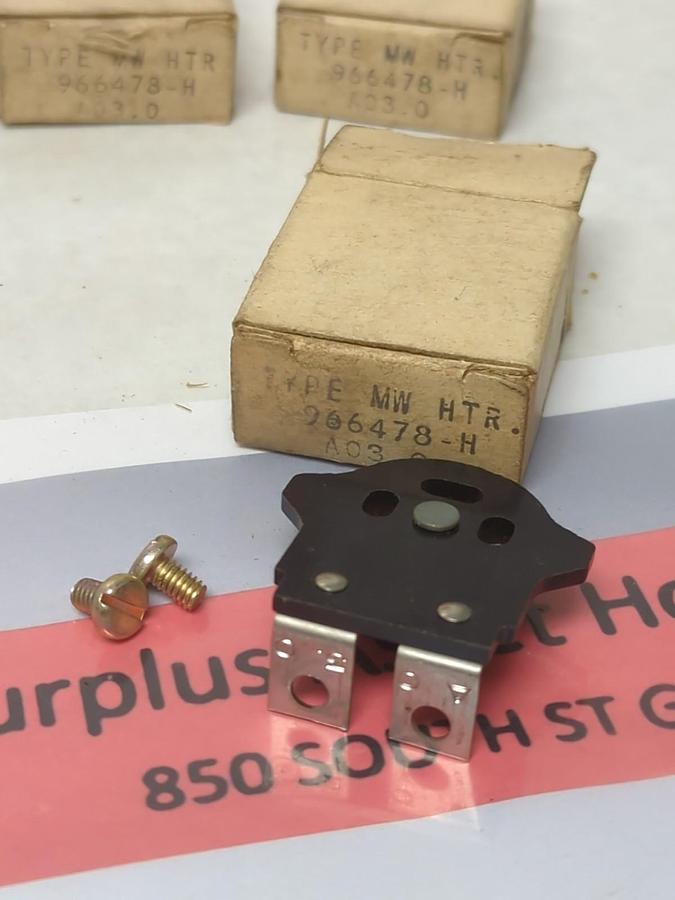 WESTINGHOUSE,966-478-H,TYPE MW OVERLOAD THERMAL HEATER RELAY LOT OF 4 NOS