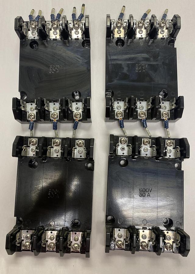 Used Marathon,6F30A3S,Fuse Holder 30A 600V 3 Pole Lot Of 4