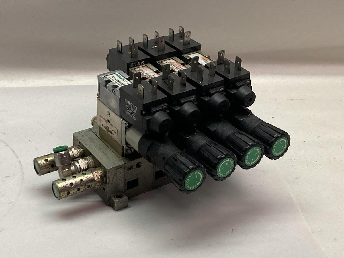 Used Numatics,041BB400M0000F,Solenoid Valve w/Sub-D Connector Block