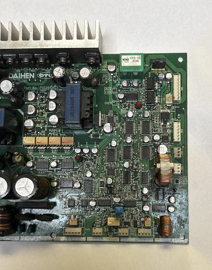 Used DAIHEN OTC,P10261Q,DP400 WELDER WIRE FEEDER CIRCUIT BOARD