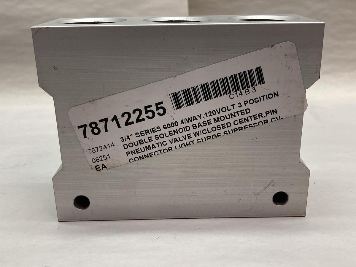 Unbranded,Series 6000,3-Position Double Solenoid Base Mounted 120V 3/4 Inch