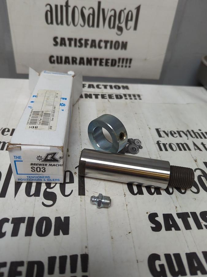 BREWER MACHINE,S03,IDLER SHAFT & COLLAR W/ SET SCREW NOS