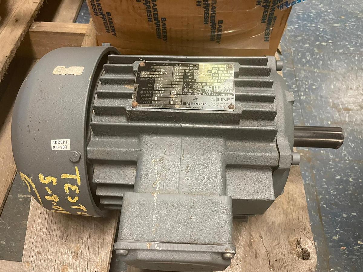 EMERSON E LINE,ELT1E3D,1HP MOTOR 1155RPM 208-230/460V FRAME 145T