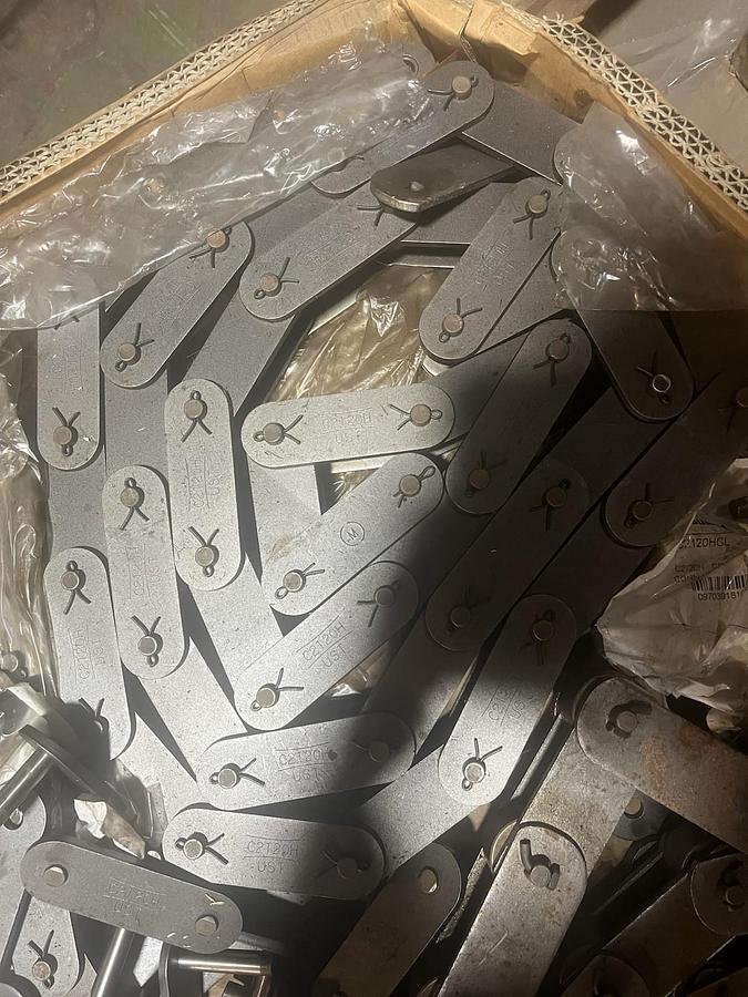 Tsubaki,C2120H-COT,10FT Roller Chain Double Pitch Heavy Series Cotter Lot of 24