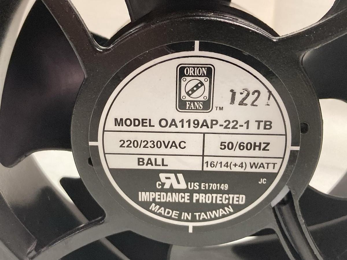 Orion Fans,OA119AP-22-1 TB,AC Axial Fan 220/230VAC 50/60Hz 16/14(+4) WATT