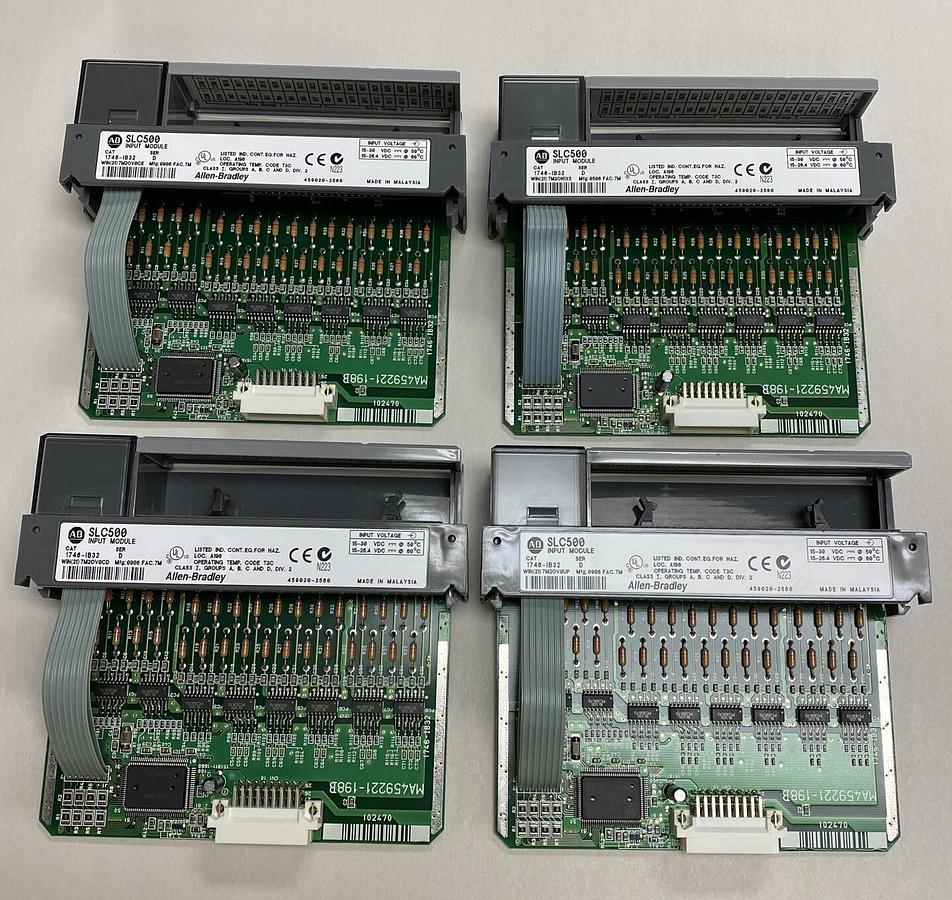 Used Allen-Bradley,1746-IB32,Series D SLC500 Input Module Lot Of 4