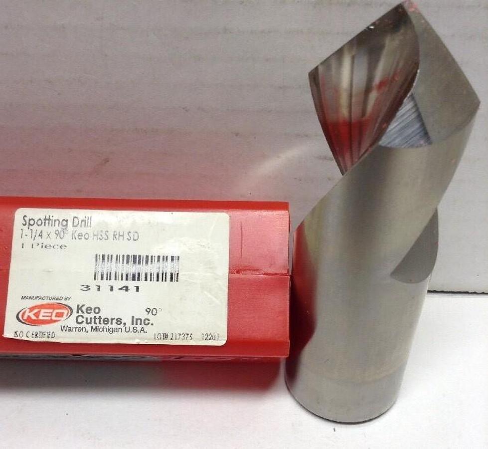 KEO Cutters,31141,Spotting Drill  1-1/4 IN 90 Degrees