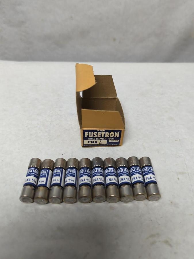COOPER BUSSMANN,FNA 6/10,FUSETRON 6/10 AMP FUSES BOX OF 10 NOS