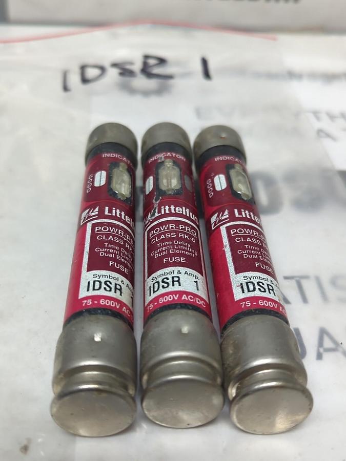 LITTELFUSE,IDSR-1,INDICATOR 1 AMP FUSE LOT OF 3 NOS
