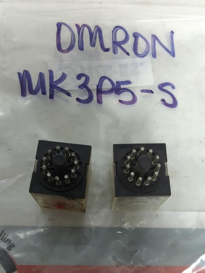 Used OMRON,MK3P5-S,PLUG IN RELAY 11-PIN 10A LOT OF 2 PRE-OWNED
