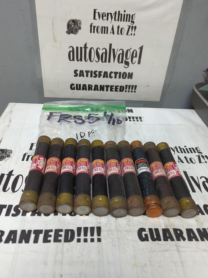 COOPER BUSSMANN,FRS-5-6/10,FUSETRON 5-6/10 AMP FUSES LOT OF 10 NOS