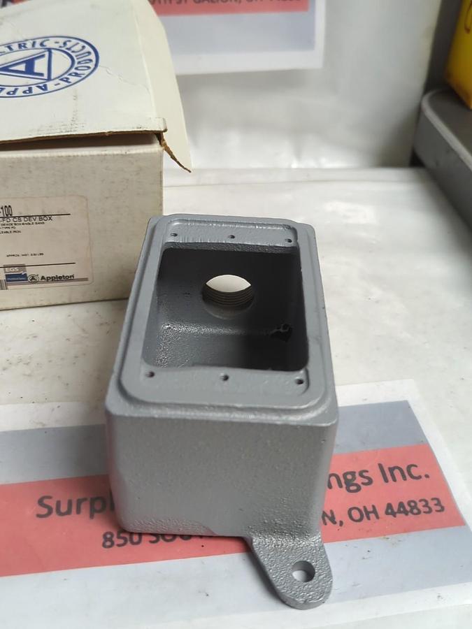 APPLETON,FD-100,MALL IRON FS-FD CS DEV BOX NOS