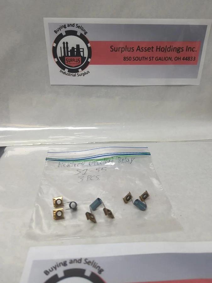 Used JOSLYN CLARK,S1-55,OVERLOAD THERMAL HEATER ELEMENT LOT OF 3 PRE-OWNED