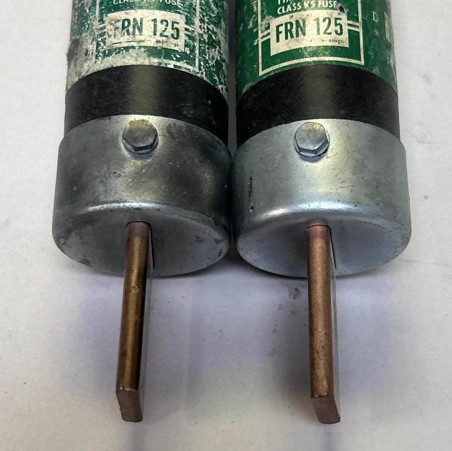 Used BUSSMANN,FRN125,FUSETRON FUSE 125A 600V LOT OF 2