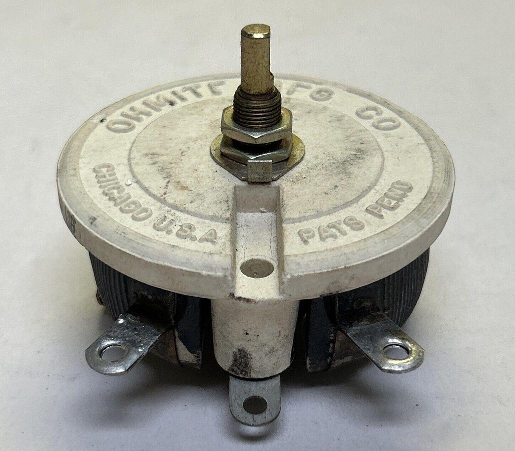 Used OHMITE,RKS50R,RHEOSTAT 100W 50 OHMS