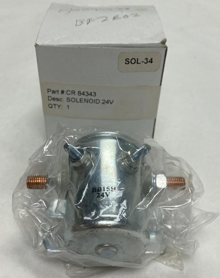 Used CROWN ELECTRIC,CR84343,SOLENOID 24V NEW