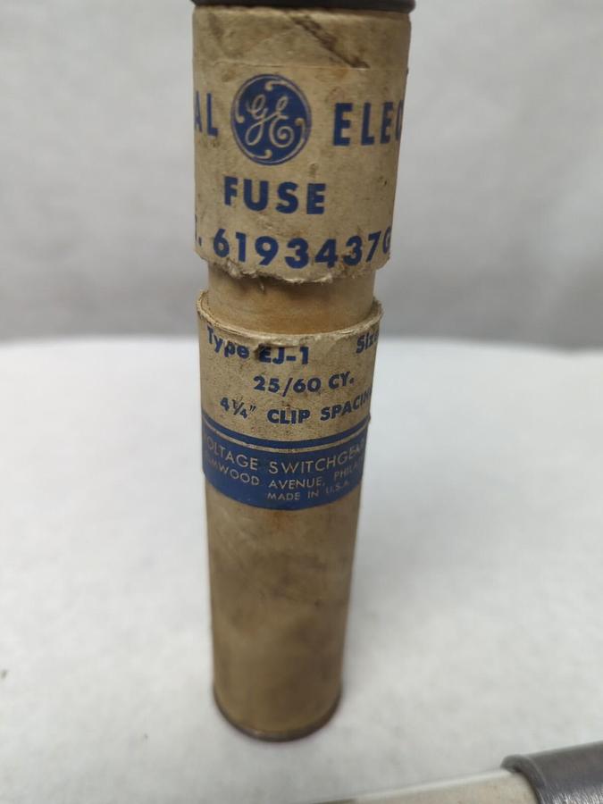 GENERAL ELECTRIC,6193437G2,TYPE RJ-1 SIZE A GLASS TUBE FUSE NOS
