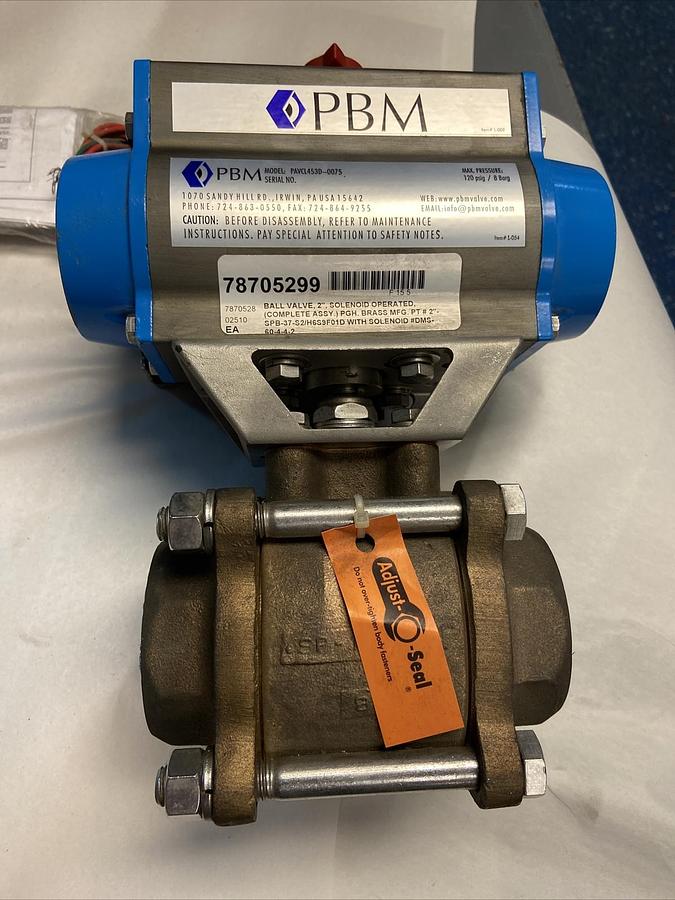 PBM,PAVCL453D-0075,Actuator with 2" Bronze Ball Valve Asco 8551 Solenoid Valve