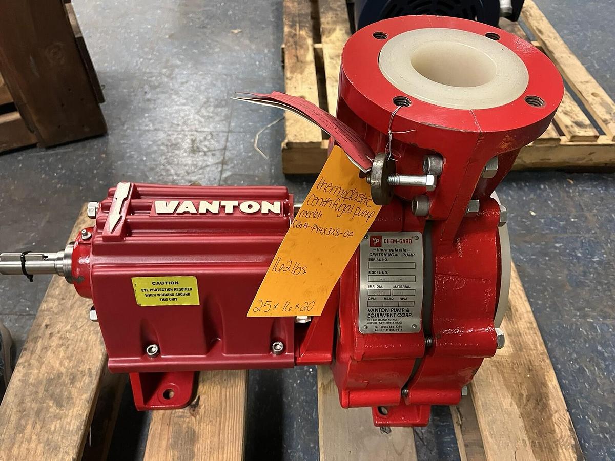 VANTON,CGA-PY4X3X8-OP,CHEM-GARD THERMOPLASTIC CENTRIFUGAL PUMP