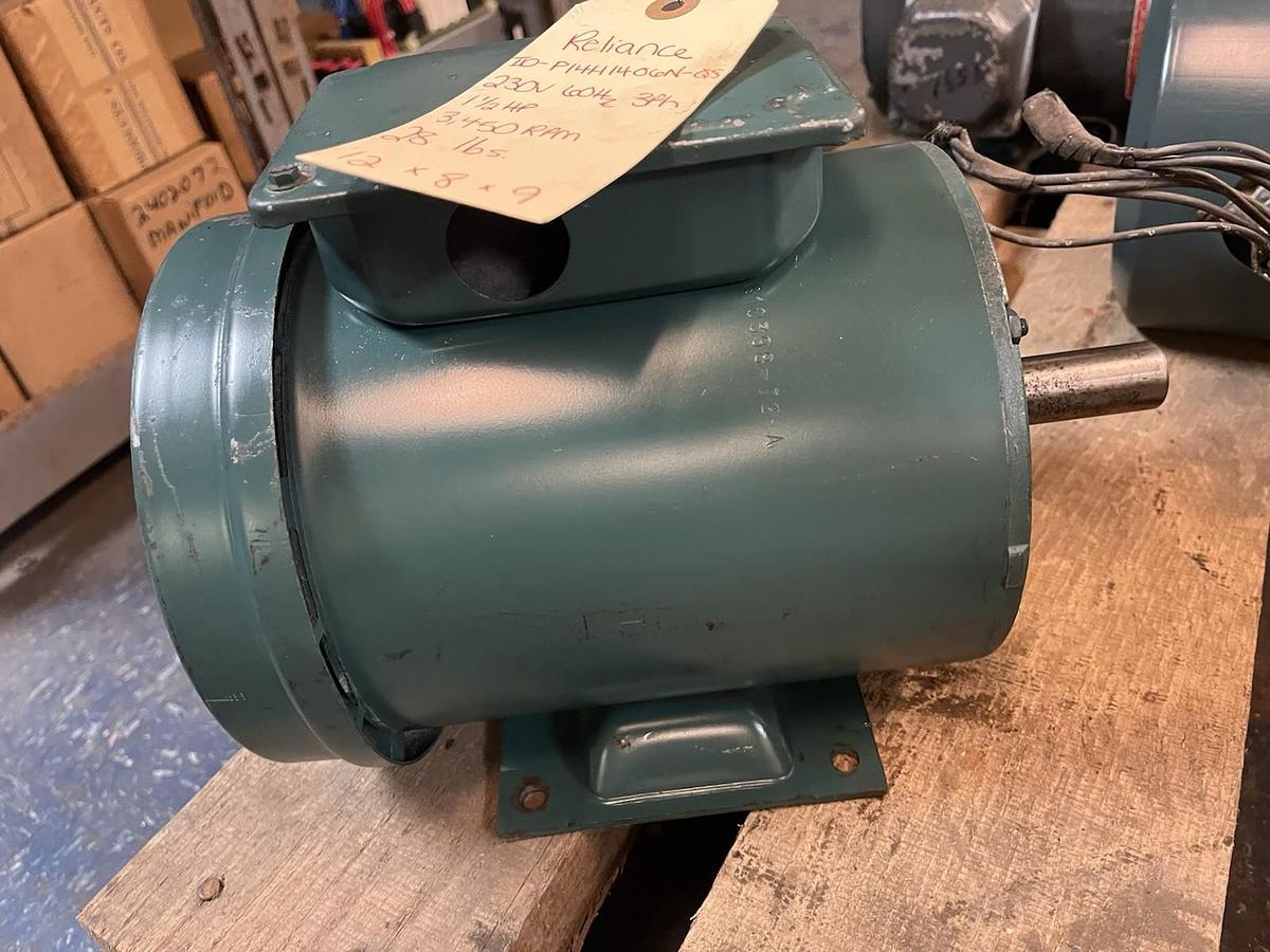 Used RELIANCE,P14H1406N-QS,AC MOTOR 1.5HP 3450RPM 3PH 145T