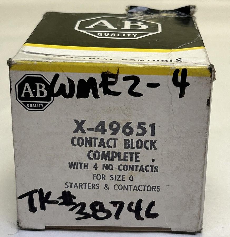 ALLEN BRADLEY,X-49651,CONTACT BLOCK NOS