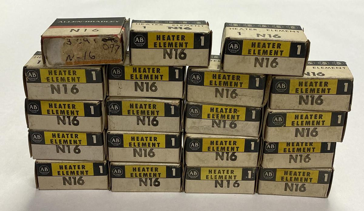 ALLEN BRADLEY,N16,OVERLOAD RELAY HEATER ELEMENT LOT OF 19 NOS