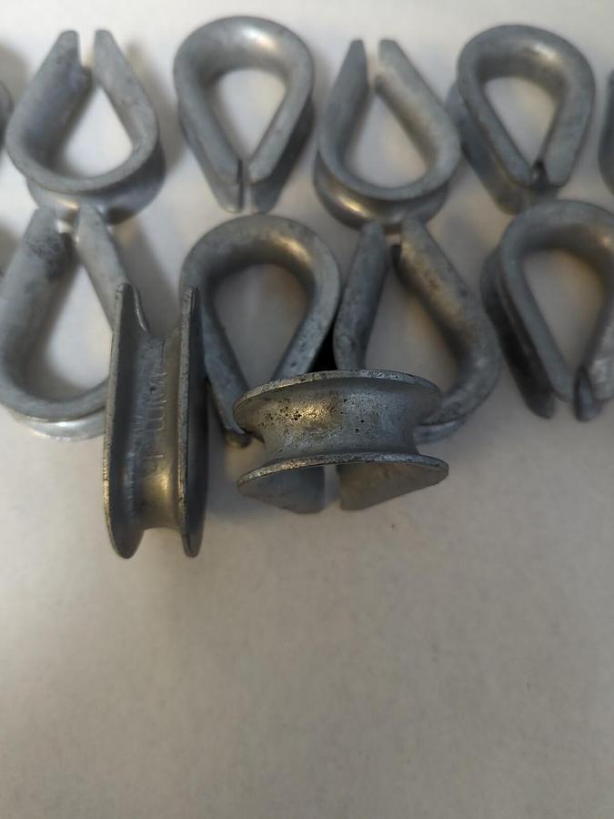 UNBRANDED,NA,5/8 INCH STANDARD STEEL WIRE ROPE THIMBLE LOT OF 13 NOS