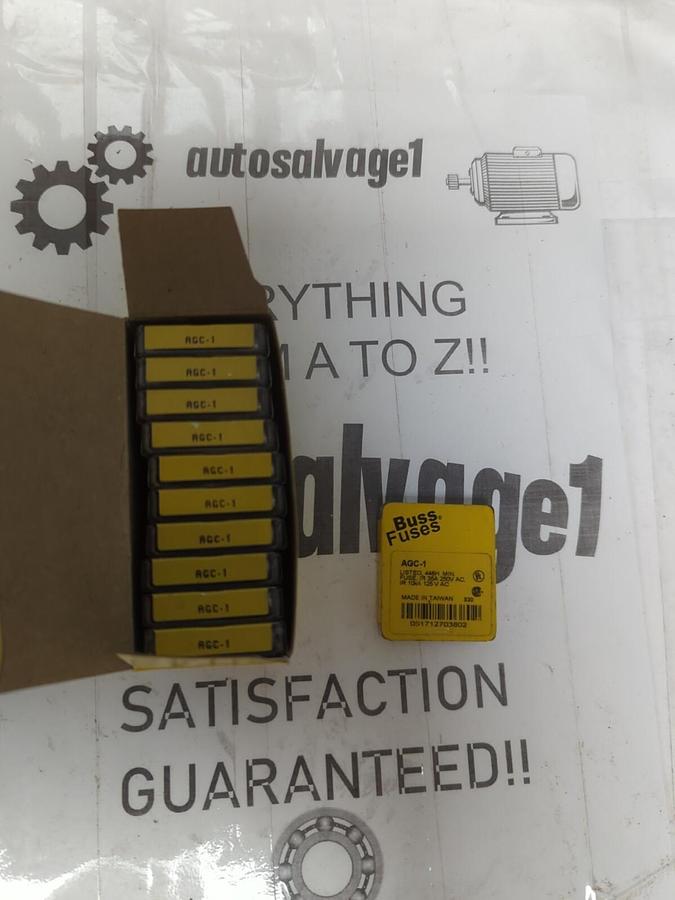 COOPER BUSSMANN,AGC-1,GLASS FUSES LOT OF 55 NEW