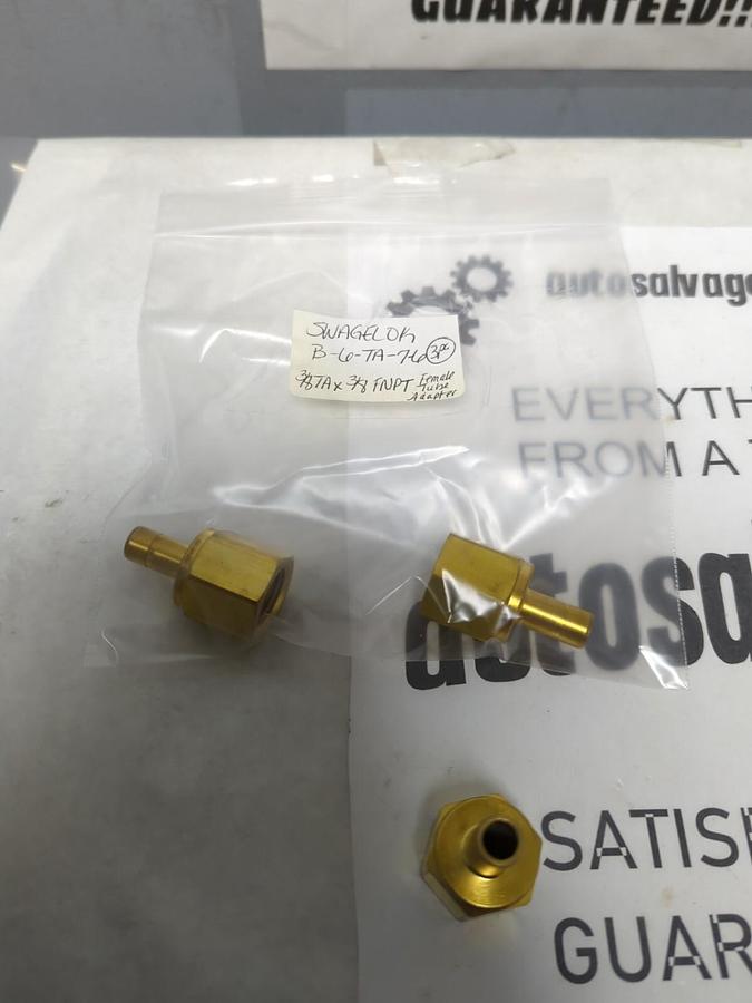 SWAGELOK,B-6-TA-7-6,3/8TA X 3/8FNPT FEMALE TUBE ADAPTER LOT OF 3 NOS
