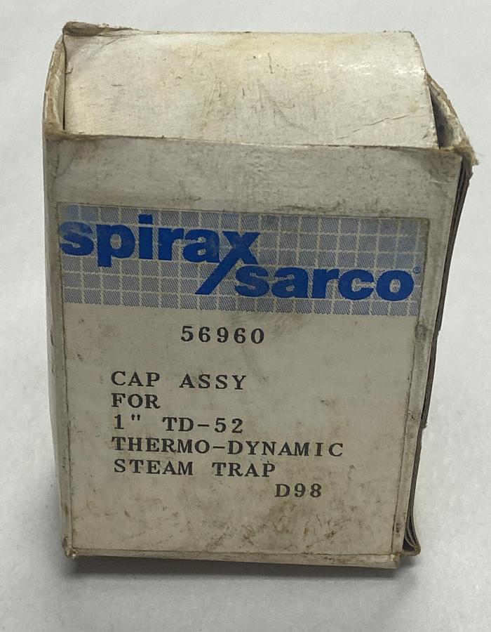 Spirax Sarco,56960,Cap Assembly for 1 IN TD-52 Thermo-Dynamic Steam Trap NOS