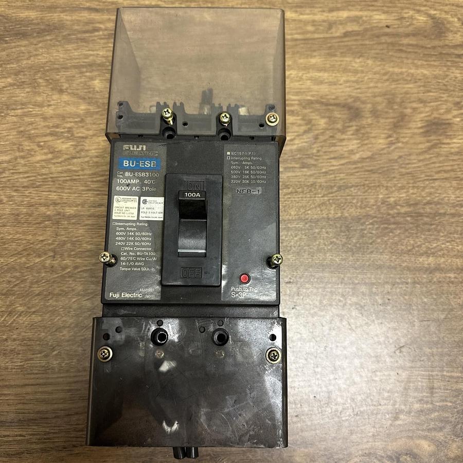 Used Fuji Electric,BU-ESB3100,3-Pole 100A Circuit Breaker