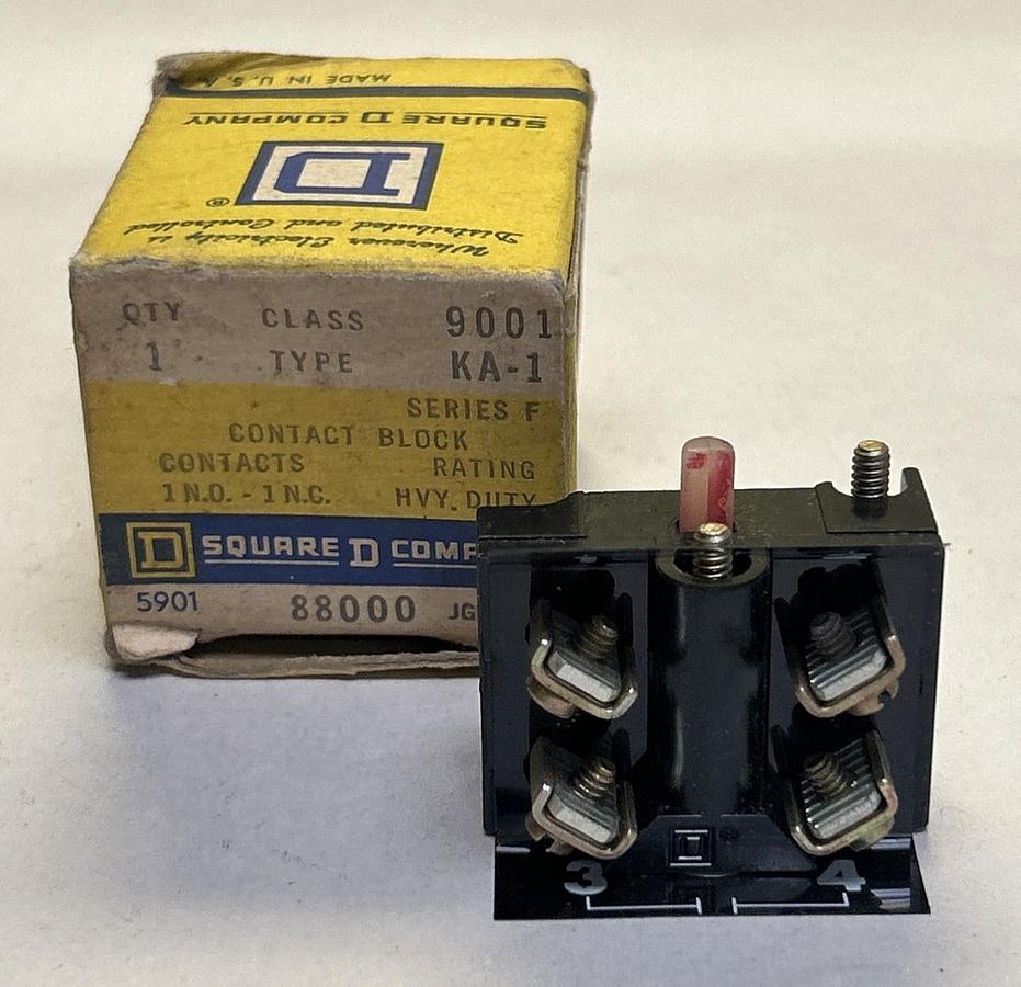 SQUARE D,9001KA-1,CONTACT BLOCK NOS