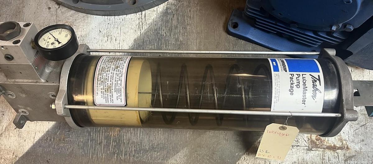 Used TRABON,LUBRIQUIP,LUBEMASTER PUMP PACKAGE OILER