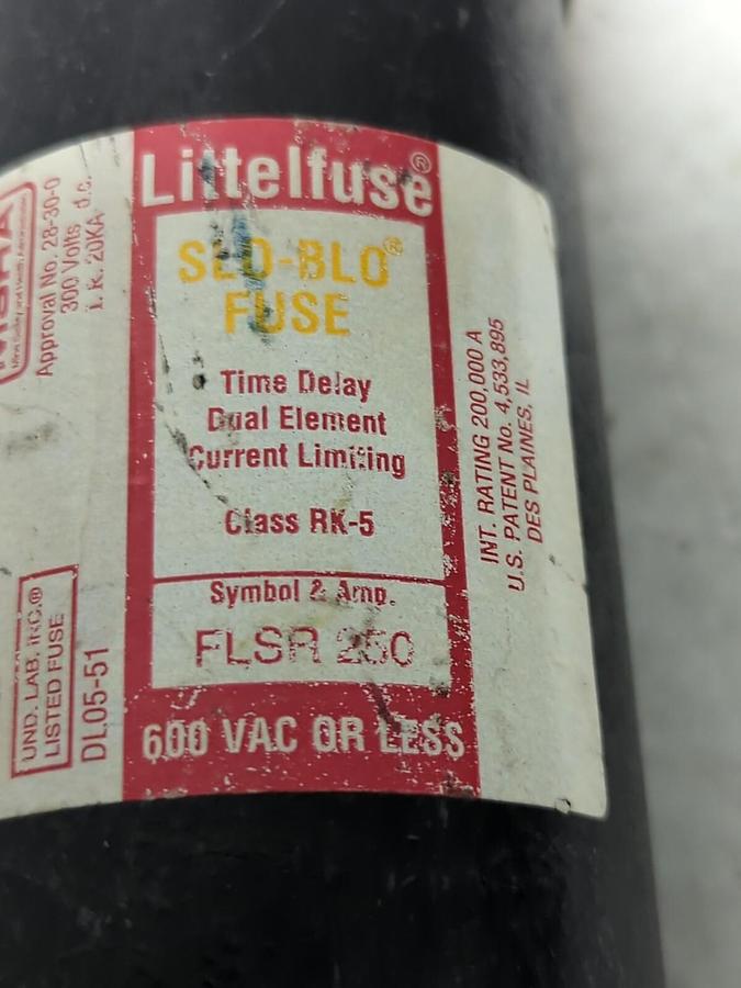 LITTELFUSE,FLSR-250,SLO-BLO 250 AMP FUSE NOS