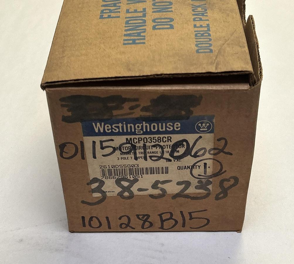 WESTINGHOUSE,MCP0358CR,CIRCUIT BREAKER 7A 600V 3P NEW