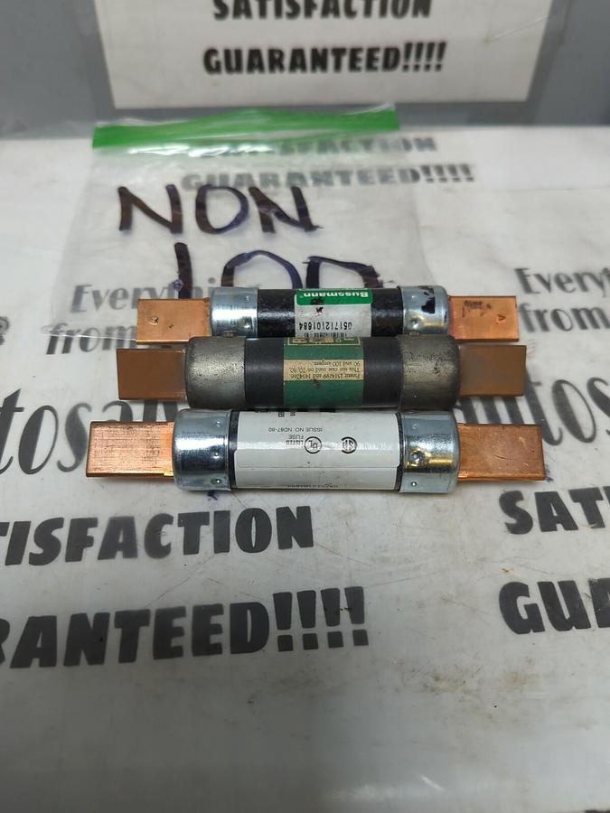 COOPER BUSSMANN,NON-100,ONE TIME 100 AMP FUSE LOT OF 3 NOS