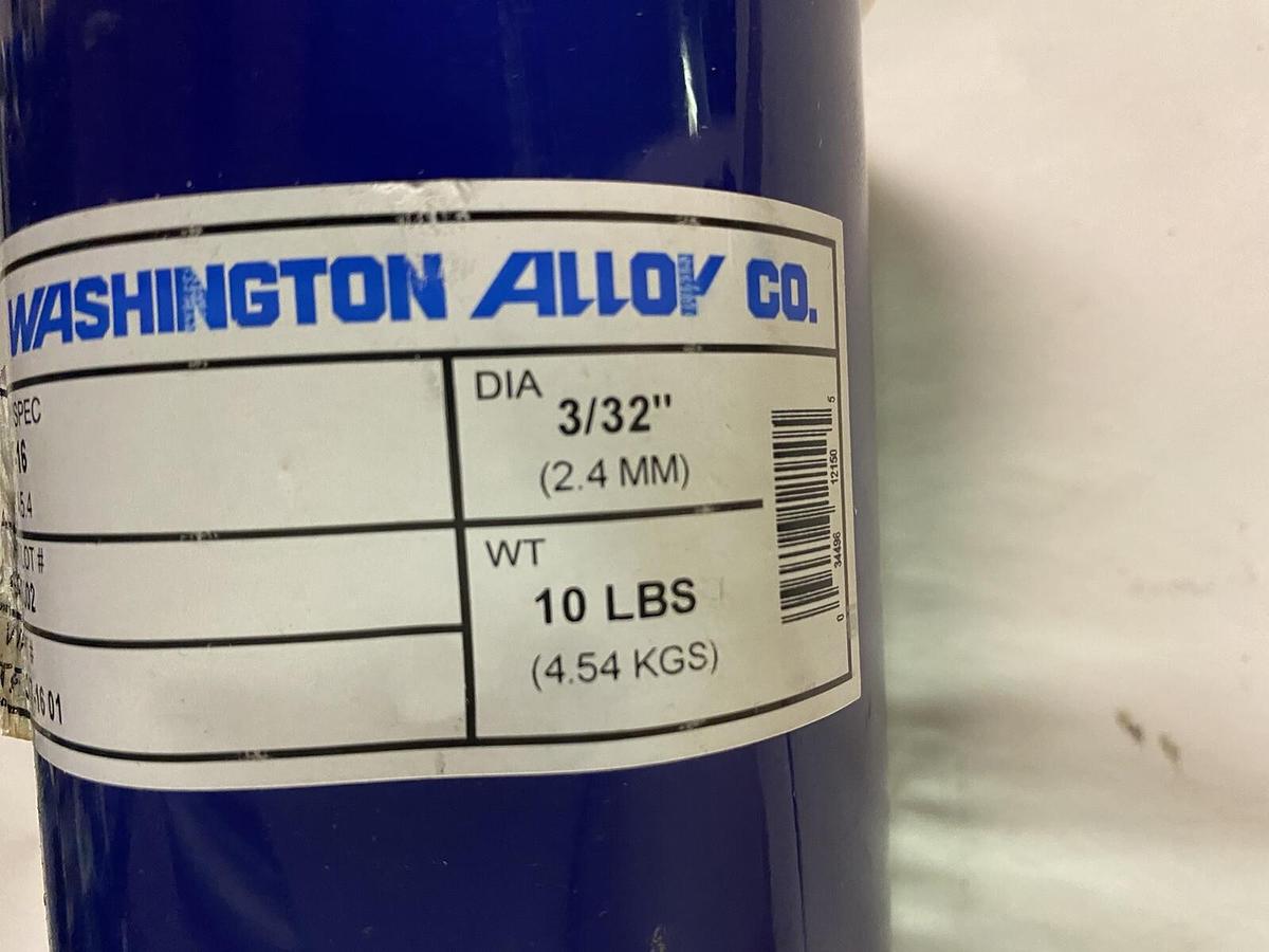 Used Washington Alloy,TF-347-16-01,E347-16 Premium Welding Electrodes Rods 10lb 3/32"