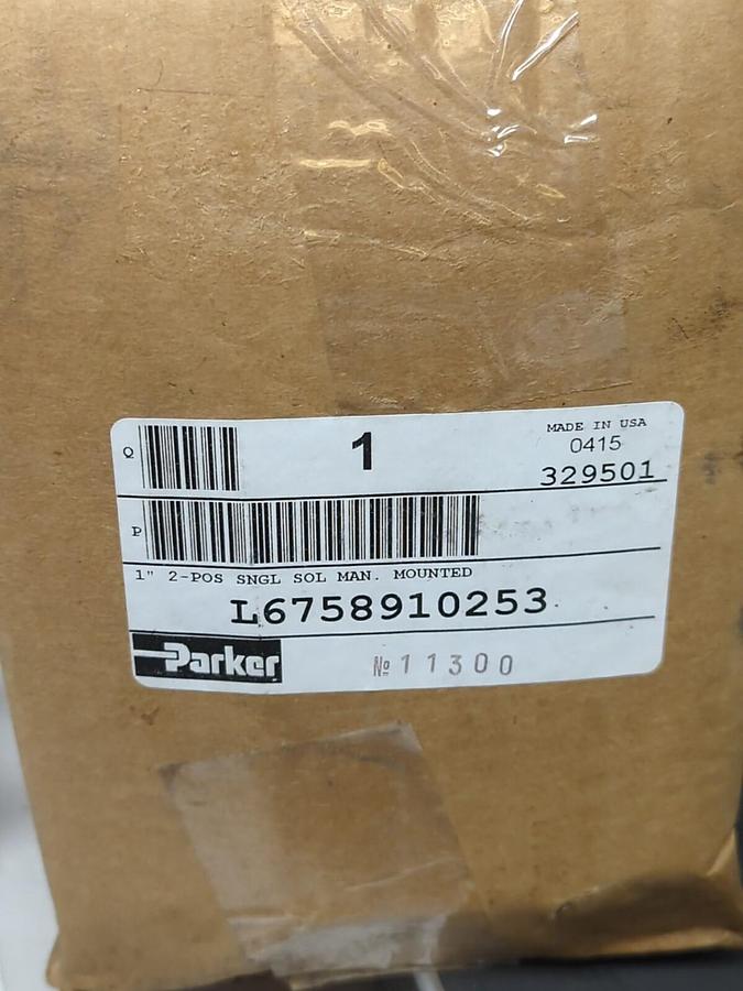 PARKER,L6758910253,SOLENOID 2-POSITION AIR CONTROL VALVE NOS