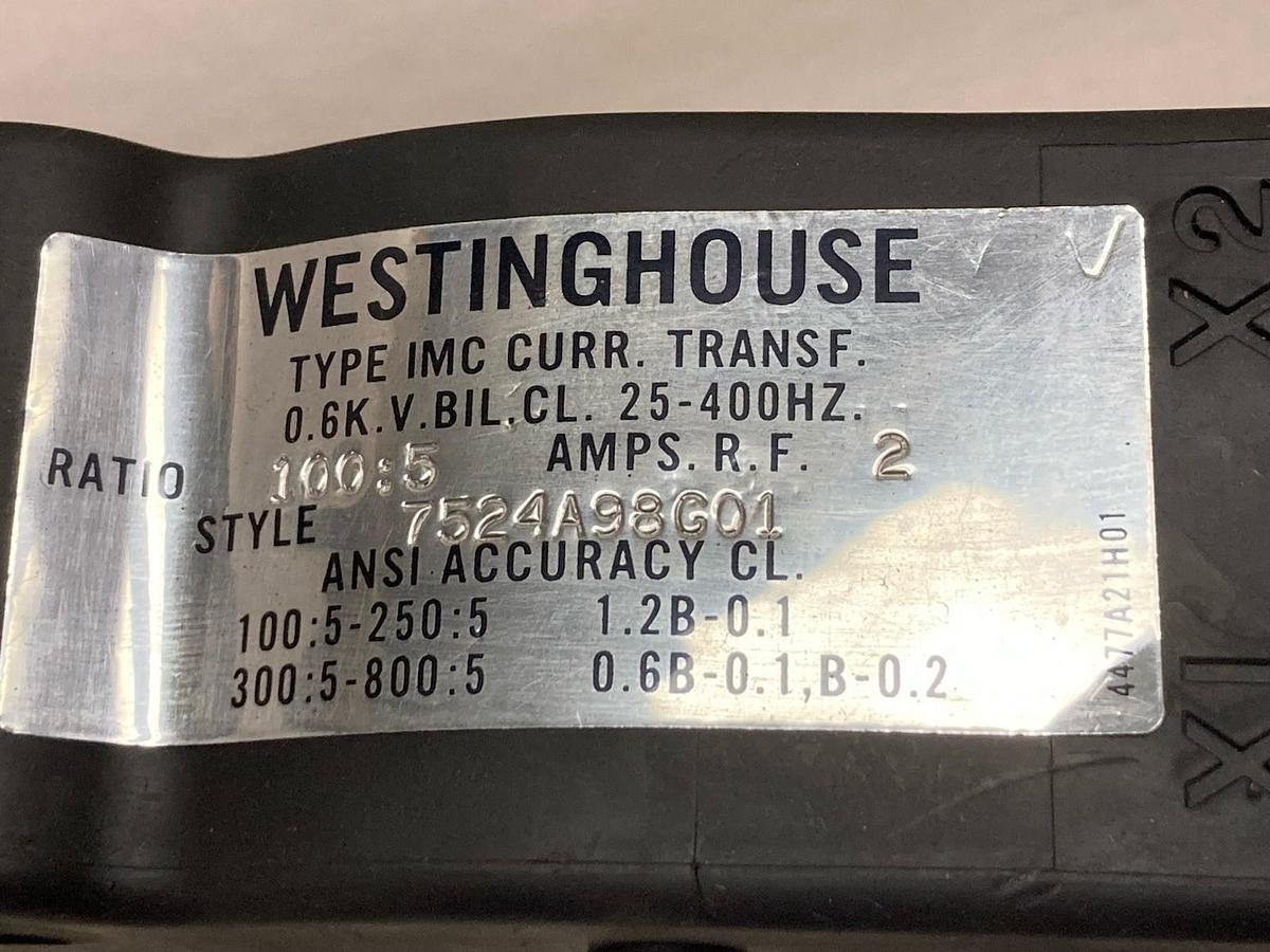 Westinghouse,7524A98G01,Current Transformer Ratio 100:5 25-400Hz