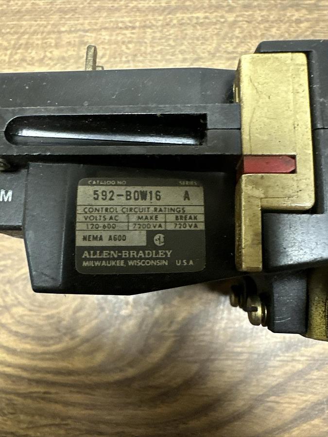 Used Allen Bradley,592-BOW16,Overload Relay
