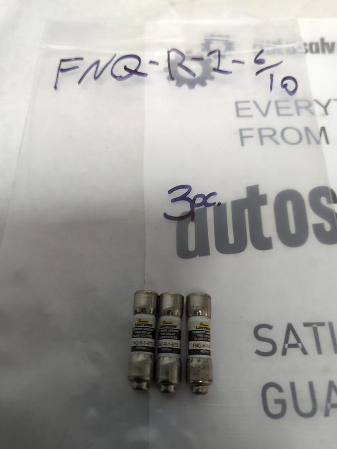 COOPER BUSSMANN,FNQ-R-1-6/10,LIMITRON 1-6/10 AMP FUSE LOT OF 3 NOS